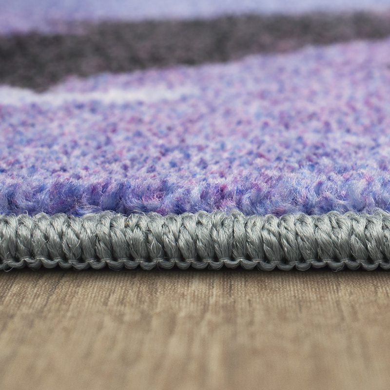 Red Barrel Studio® Fedna Performance Purple/Blue/Cream Rug & Reviews